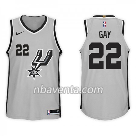 Camiseta Hombre San Antonio Spurs Rudy Gay 22 Nike 2017-18 Gris Swingman Camiseta Hombre San Antonio Spurs Rudy Gay 22 Nike 2017-18 Gris Swingman